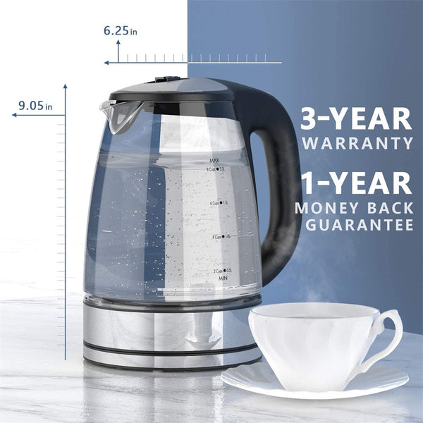 DEVISIB Electric Kettle Temperature Control 4Hours Keep Warm Teapot 2L Glass Tea Coffee Hot Water Boiler BPA Free Home Appliance